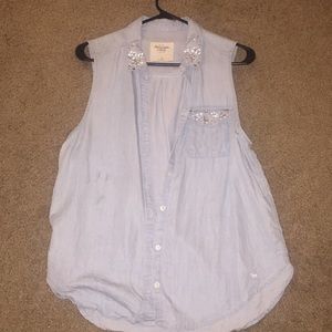 Women's denim button down